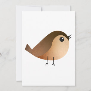 Tarjeta De Agradecimiento Dibujo animado de pájaro gorrión