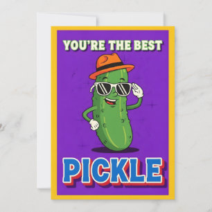Tarjeta De Agradecimiento Dibujo Animado Divertido de Pepino Adorable, Eres