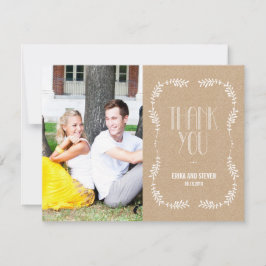 Tarjeta De Agradecimiento Dibujo con marco deja Boda foto gracias naves