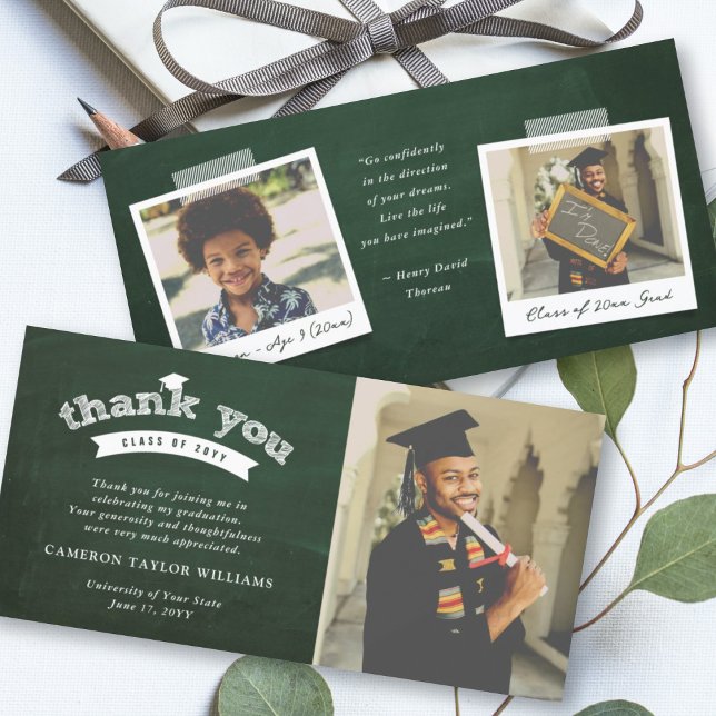 Tarjeta De Agradecimiento Dibujo de croqueta de croqueta Tipografía Graduaci (Subido por el creador)