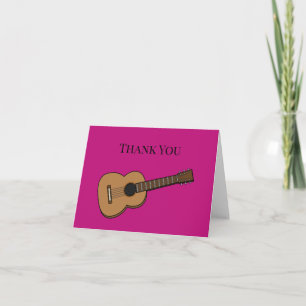 Tarjeta De Agradecimiento Dibujo de Guitarra Personalizar