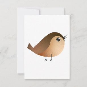 Tarjeta De Agradecimiento Dibujo de pájaro gorrión