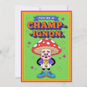 Tarjeta De Agradecimiento Dibujo Divertido de Champiñón - Eres un Champiñón 