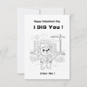 Tarjeta De Agradecimiento Dibujo divertido de construcción de Bulldog "Te Ca
