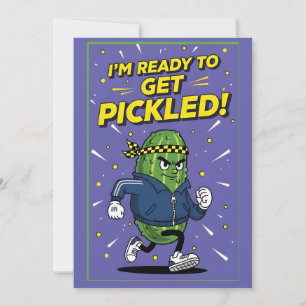 Tarjeta De Agradecimiento Dibujo divertido de pepino con juego de palabras E