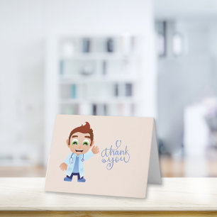 Tarjeta De Agradecimiento Dibujos animados Doctor Tan Gracias