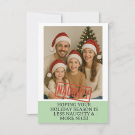 Tarjeta De Agradecimiento Dibujos divertidos de Navidad para familias travie