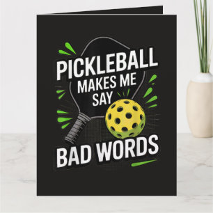Tarjeta De Agradecimiento Dibujos Divertidos de Pickleball Me Hacen Decir Pa