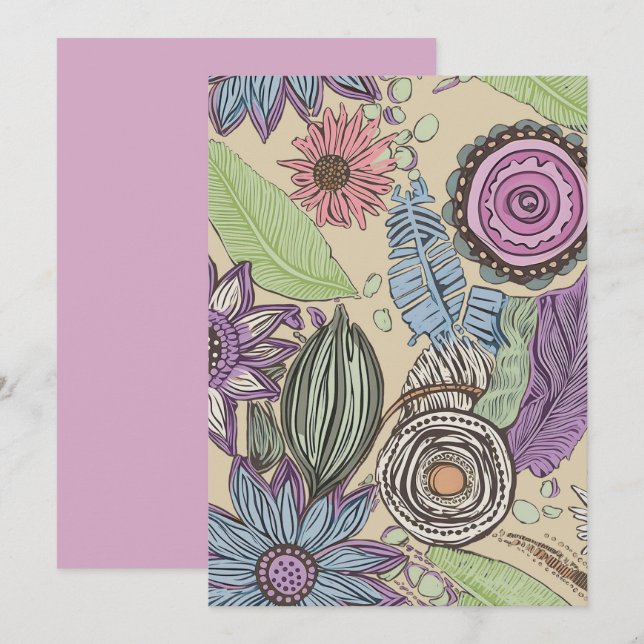 Tarjeta De Agradecimiento Dicha Botánica (Anverso / Reverso)