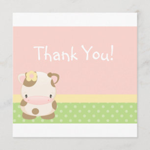 Tarjeta de agradecimiento Diddles Farm Moo-Cow