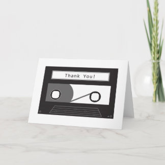Tarjeta De Agradecimiento Diga gracias con una cinta de mezcla