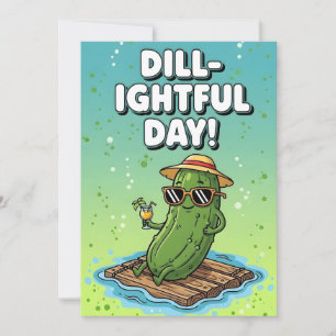 Tarjeta De Agradecimiento Dill-ightful Daysilly amante del pepino adorable b