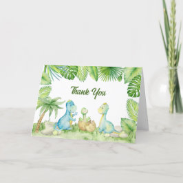 Tarjeta De Agradecimiento Dinosaur Baby Shower