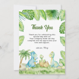 Tarjeta De Agradecimiento Dinosaur Baby Shower