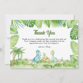 Tarjeta De Agradecimiento Dinosaur Baby Shower