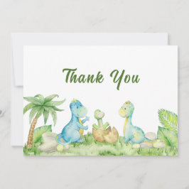 Tarjeta De Agradecimiento Dinosaur Baby Shower