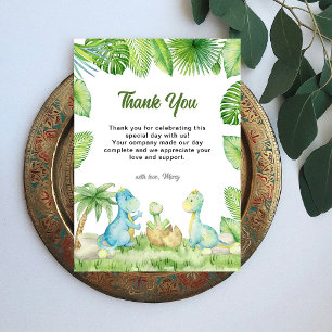 Tarjeta De Agradecimiento Dinosaur Baby Shower
