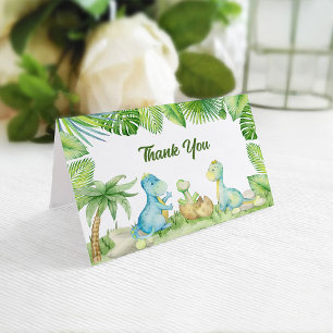 Tarjeta De Agradecimiento Dinosaur Baby Shower
