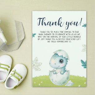 Tarjeta De Agradecimiento Dinosaur Baby Shower Thank You Card for Boy