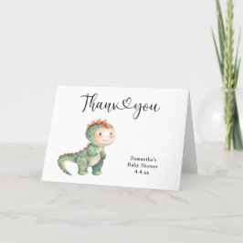 Tarjeta De Agradecimiento Dinosaur niño Gracias baby shower 