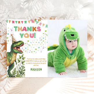 Tarjeta De Agradecimiento Dinosaurio