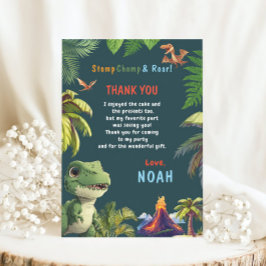 Tarjeta De Agradecimiento Dinosaurio 