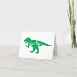 Tarjeta De Agradecimiento Dinosaurio lindo Baby Shower Dino Blue and Green B