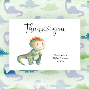 Tarjeta De Agradecimiento Dinosaurio niño Regalo de baby shower 