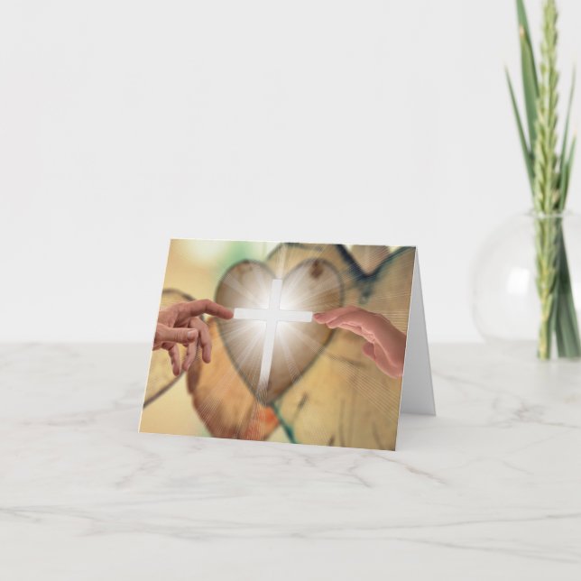 Tarjeta De Agradecimiento Dios Cumple Con La Fe Y El Amor (Anverso)