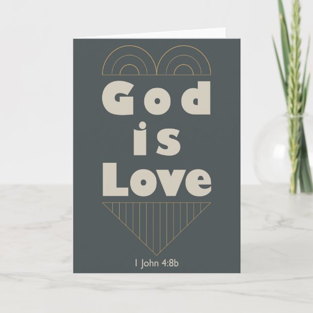 Tarjeta De Agradecimiento Dios es amor (Anverso)