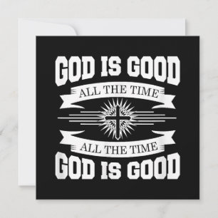 Tarjeta De Agradecimiento Dios es bueno todo el tiempo - Cristiano