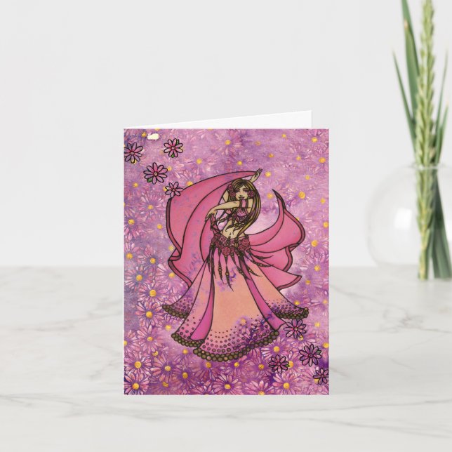 Tarjeta De Agradecimiento Diosa Bailarina de Vientre                         (Anverso)