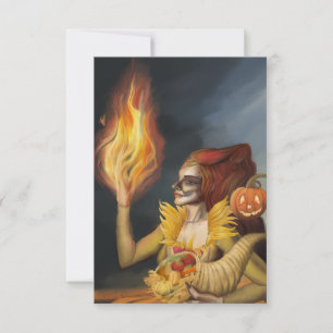 Tarjeta De Agradecimiento Diosa de Otoño