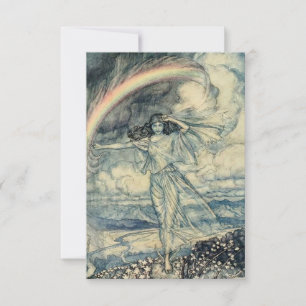 Tarjeta De Agradecimiento "Diosa Isis Arcoiris" por Arthur Rackham