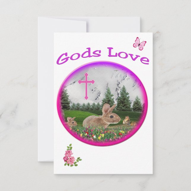 Tarjeta De Agradecimiento dioses amor (Anverso)