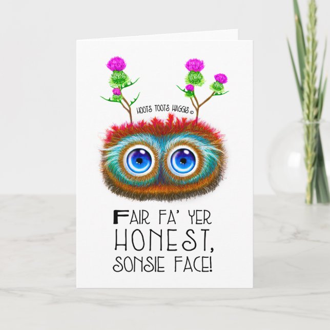 Tarjeta De Agradecimiento Dirección divertida a un Haggis (Anverso)