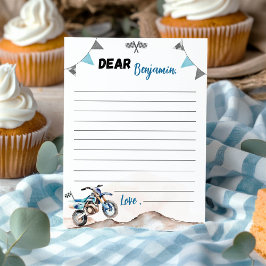 Tarjeta De Agradecimiento Dirt Bike Time Capsule Note Message Card