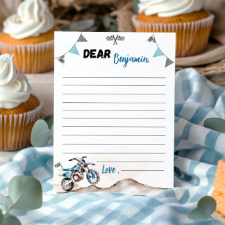 Tarjeta De Agradecimiento Dirt Bike Time Capsule Note Message Card