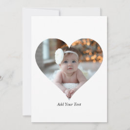 Tarjeta De Agradecimiento Diseñar su propia foto en forma de corazón único