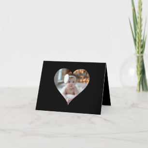 Tarjeta De Agradecimiento Diseñar su propia foto en forma de corazón único