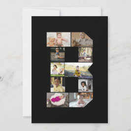 Tarjeta De Agradecimiento Diseñar su propia letra B Collage de fotos