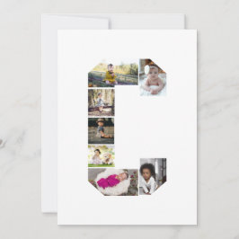 Tarjeta De Agradecimiento Diseñar su propia letra C Collage de fotos