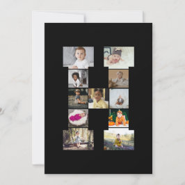 Tarjeta De Agradecimiento Diseñar su propia letra Collage de fotos H