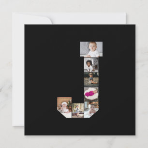 Tarjeta De Agradecimiento Diseñar su propia letra Collage de fotos J