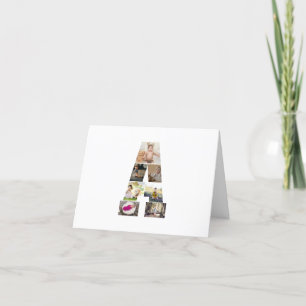Tarjeta De Agradecimiento Diseñar su propia letra un Collage de fotos