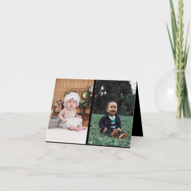 Tarjeta De Agradecimiento Diseñar su propio Collage de fotos 2 (Anverso)