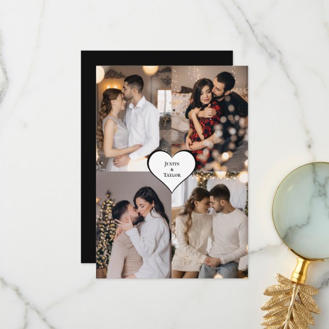 Tarjeta De Agradecimiento Diseñar su propio Collage de fotos 4 (Anverso/Reverso In Situ)