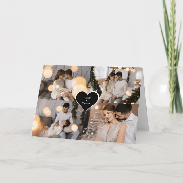 Tarjeta De Agradecimiento Diseñar su propio Collage de fotos 4 (Anverso)