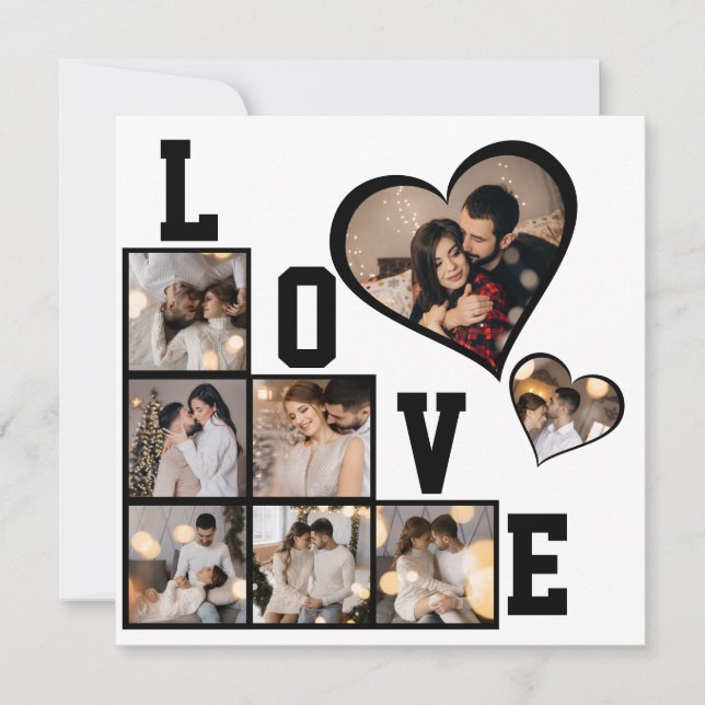 Tarjeta De Agradecimiento Diseñar su propio Collage de fotos 8 (Anverso)