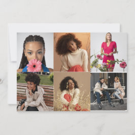 Tarjeta De Agradecimiento Diseñar su propio Collage de fotos de 6